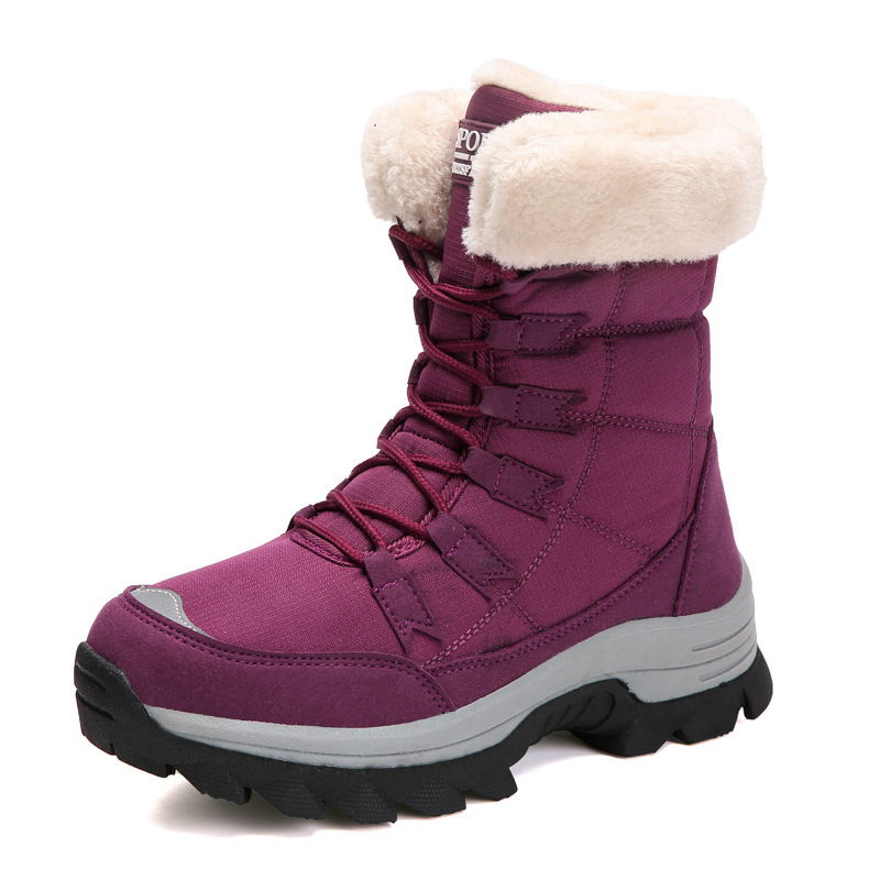 Women's Outdoor Fleece-lined Warm Snow Boots - Image 5