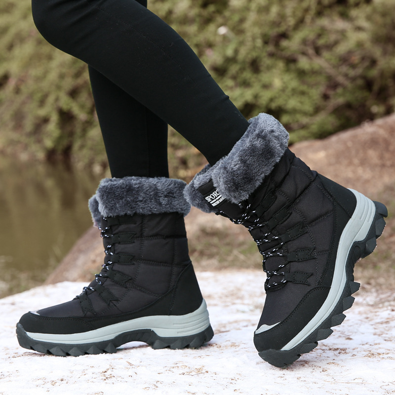 Women's Outdoor Fleece-lined Warm Snow Boots - Image 3