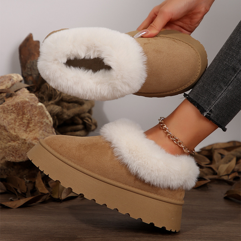 Women's Winter Indoor And Outdoor Home Cotton Boots - Image 5