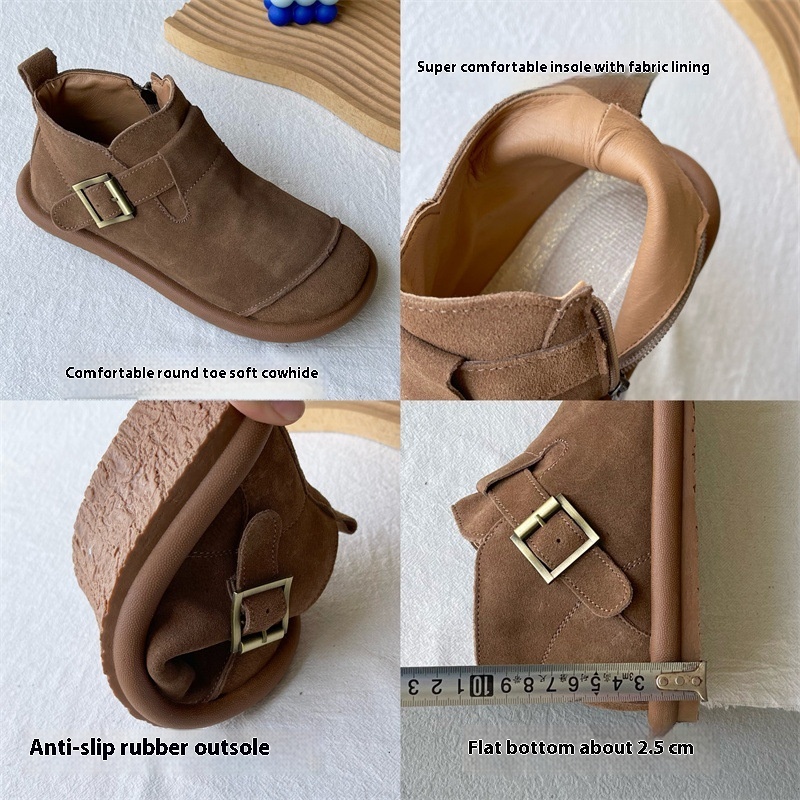 Mori Style Retro Soft Leather Martin Boots Leisure College Style All-matching - Image 5