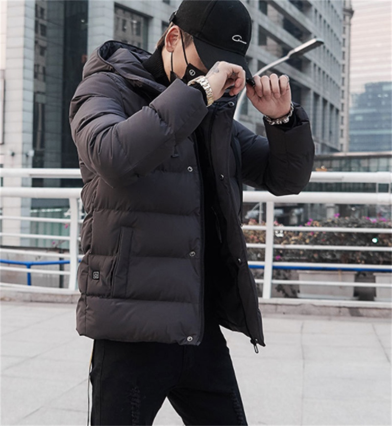 Men's Winter Fleece Padded Jacket Thick Heating Clothing - Image 3